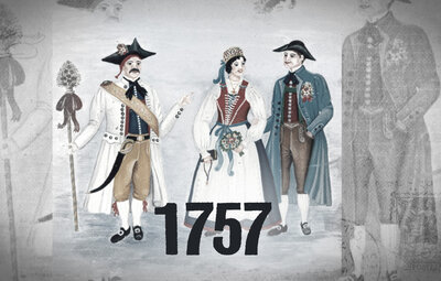 Historisches Grafik zeigt die Anna-Maria und Cyriakus Zimmermann