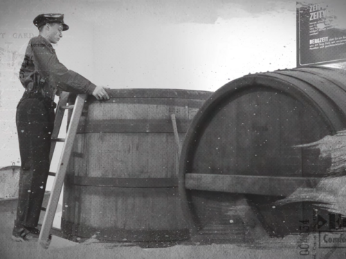 Berg Brauerei Bottich-Gärung Altes Foto