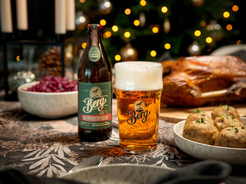 Für das Berg Weihnachtsbier wählen die Braumeister eine Kombination aus feinen Spezialmalzen.