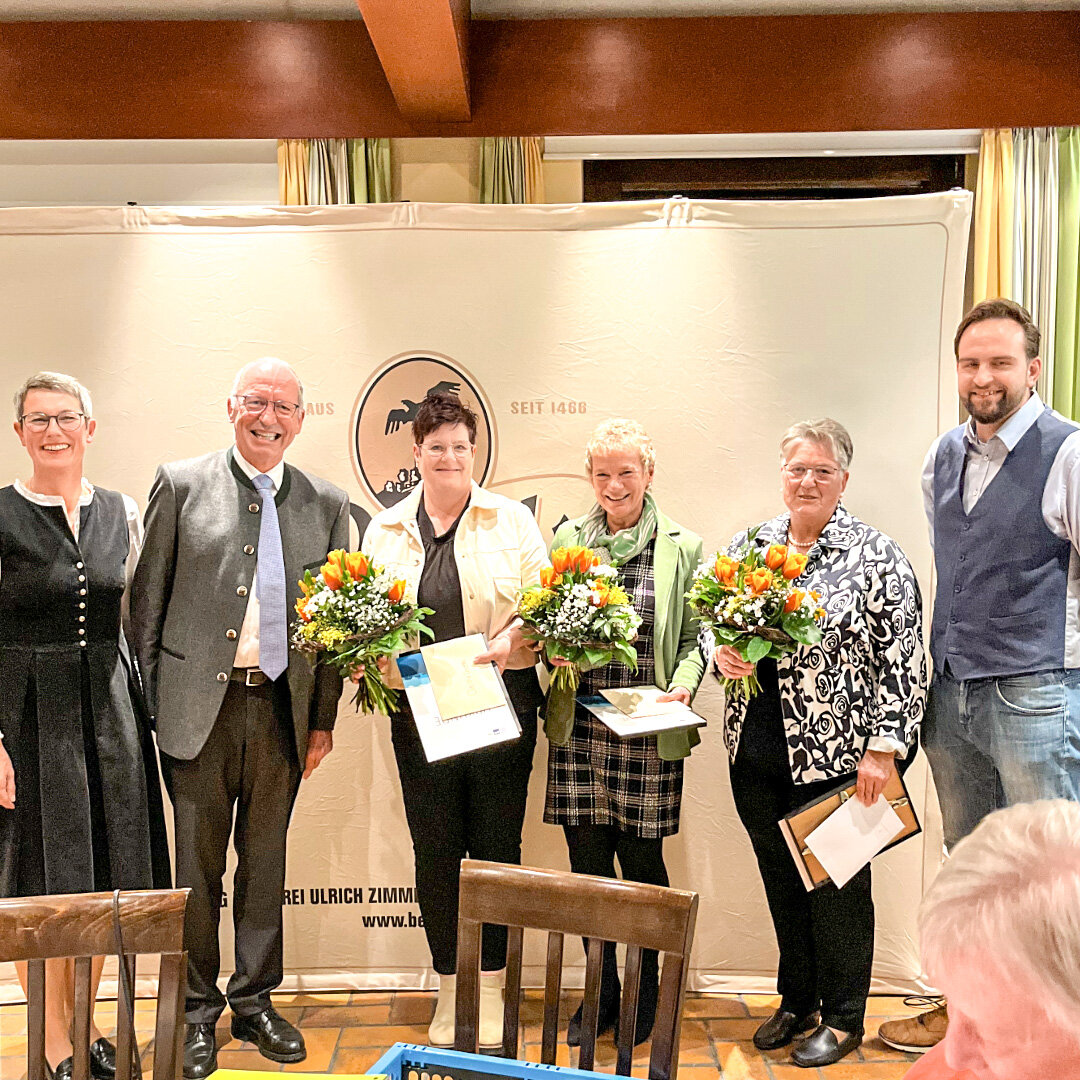 Das Team der Brauereiführungen und Events feierte 20-jähriges Jubiläum. Wir bedanken uns bei Claudia Leichtle, Elfriede Maier und Gertrud Hauler (v.l.n.r)!