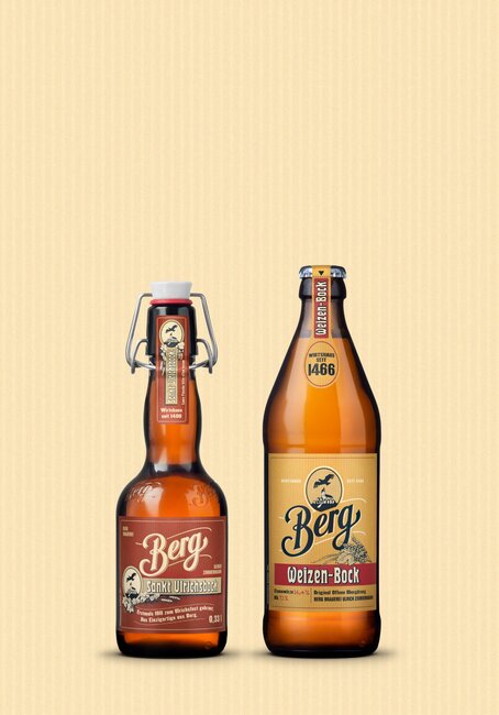 Zwei charaktervolle Bockbiere: Berg Sankt Ulrichsbock und Weizen-Bock